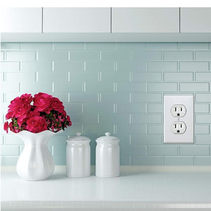 Fake power outlet prank wall decal – funny office gag sticker(1 set of 4 styles)