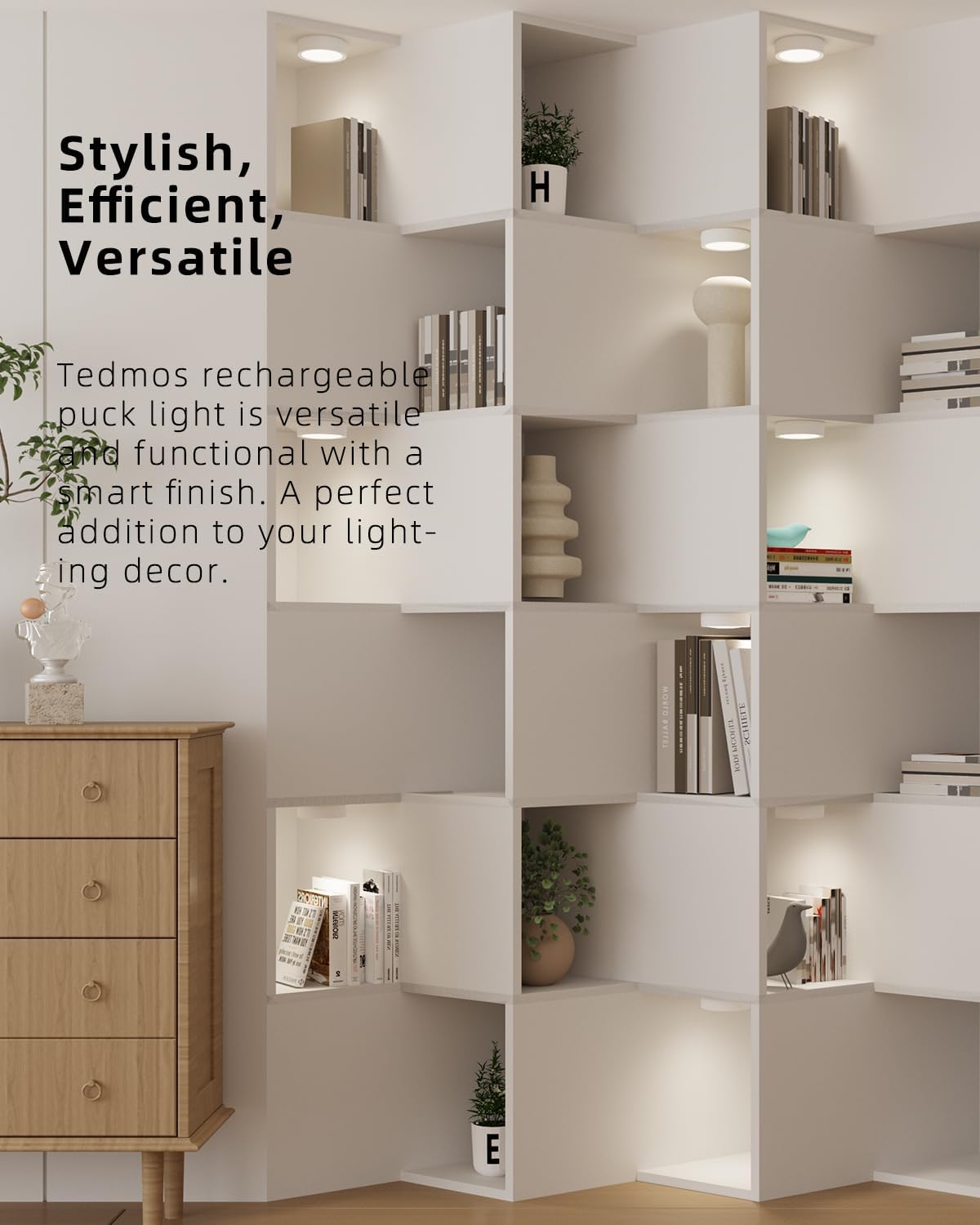 RGB Rechargeable Puck Lights with Remote, Colored 1600mAh Battery Operated Tap Lights Stick On LED Under Cabinet Light USB Magnetic Classroom Push Light Kitchen Counter Touch Light Press Button Light