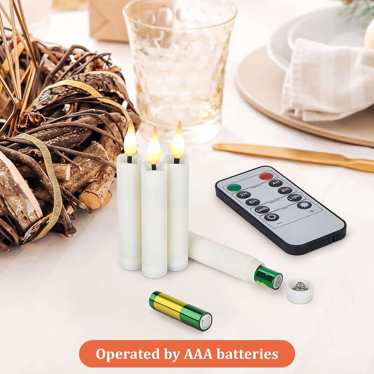 Wireless detachable remote control LED electronic candle light🕯️✨