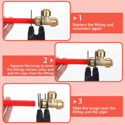 🏆55K+ SOLD🔧Sizes 1/2", 3/4", 1" Disconnect Pliers - For Removing Brass Push-In, Push-In Connections