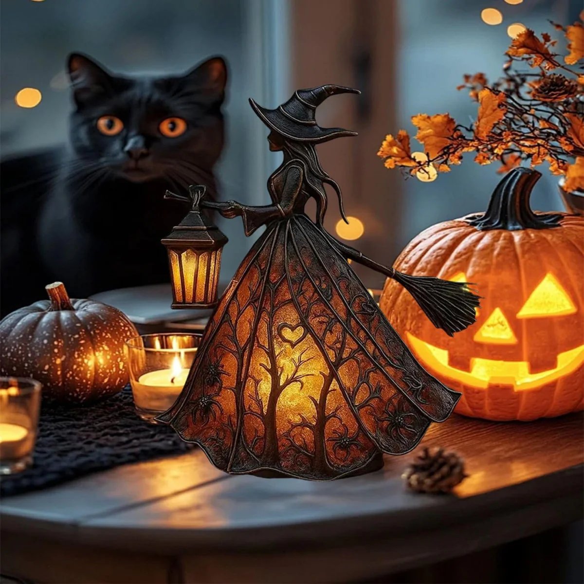 🧹✨ Light Up Your Halloween with the Witch Lamp