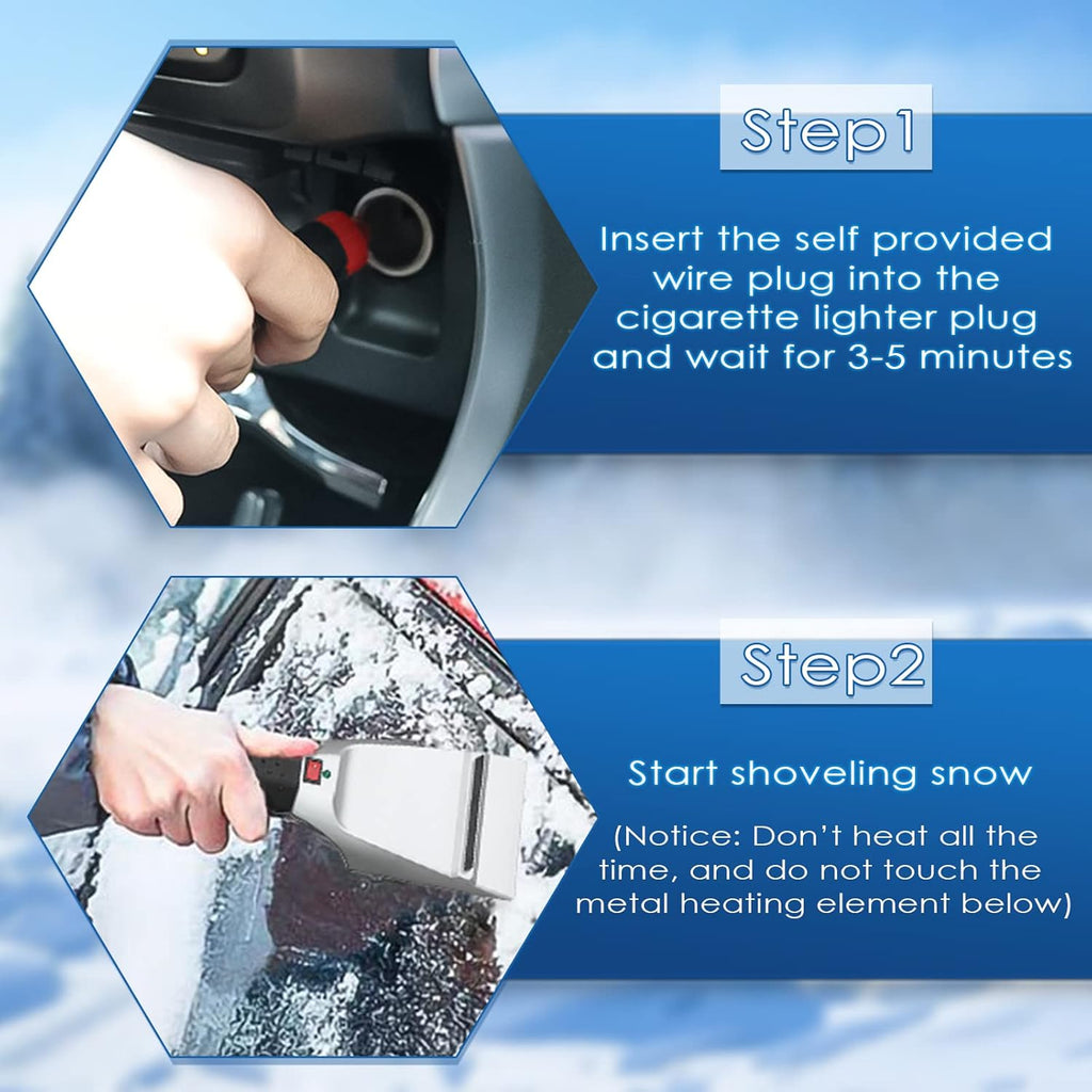 🏆 55K+ SOLD! 🚘✨Vehicle mounted electric heated snow shovel