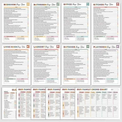 Home Cleaning Planner Notebook