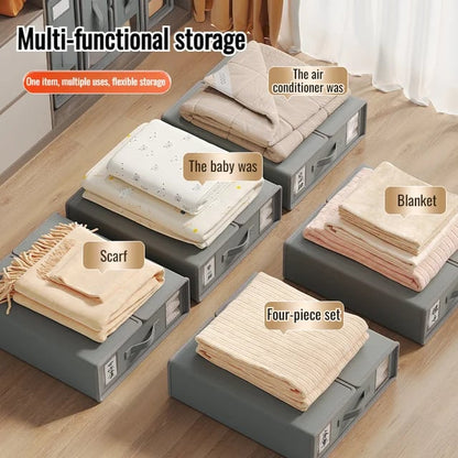 🔥2025 New Arrival 🔥Folding clothing storage box drawer organizer fourpiece bedding storage
