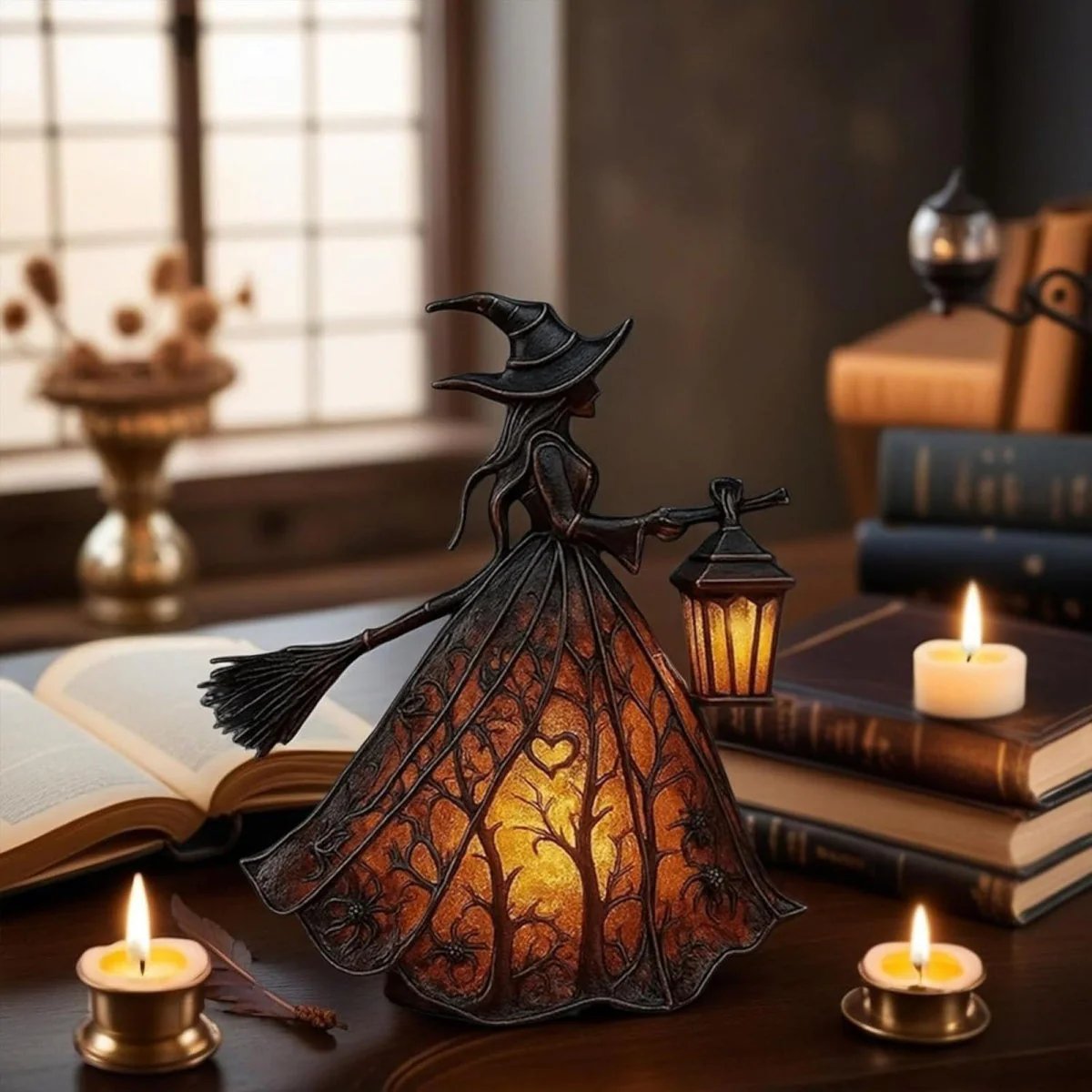 🧹✨ Light Up Your Halloween with the Witch Lamp