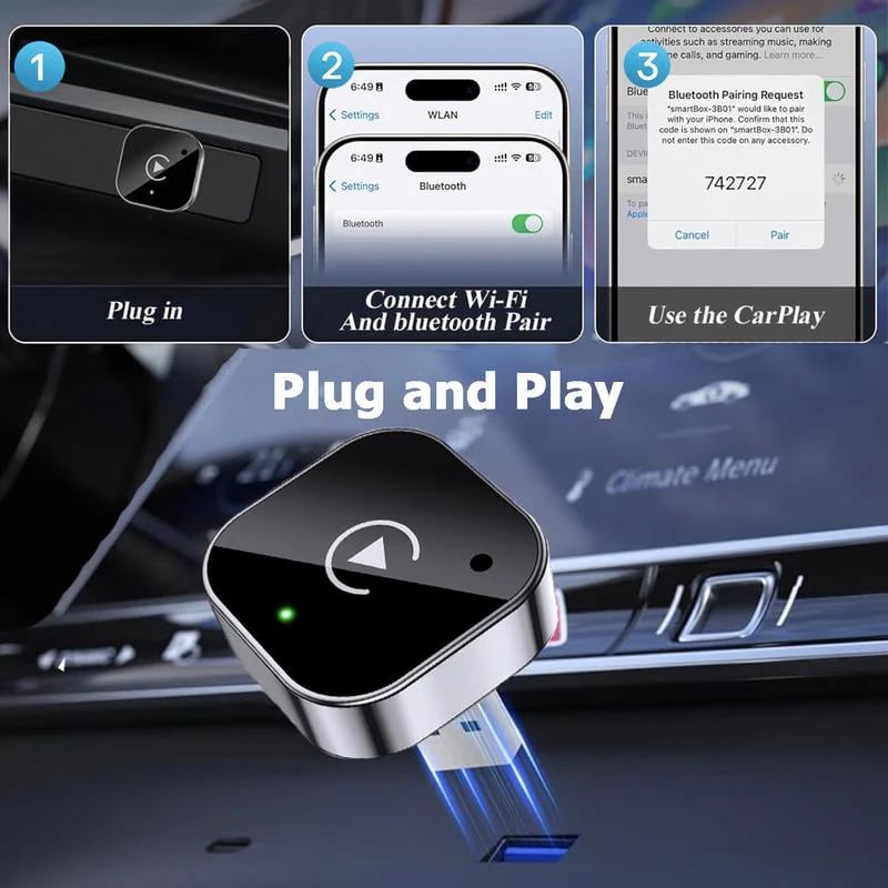 🚗 2025 Wireless CarPlay & Android Auto Adapter