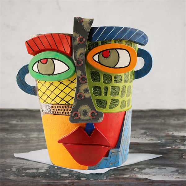 🔥😍 Handmade  Brutalist Abstract Beauty Face Flower Pot