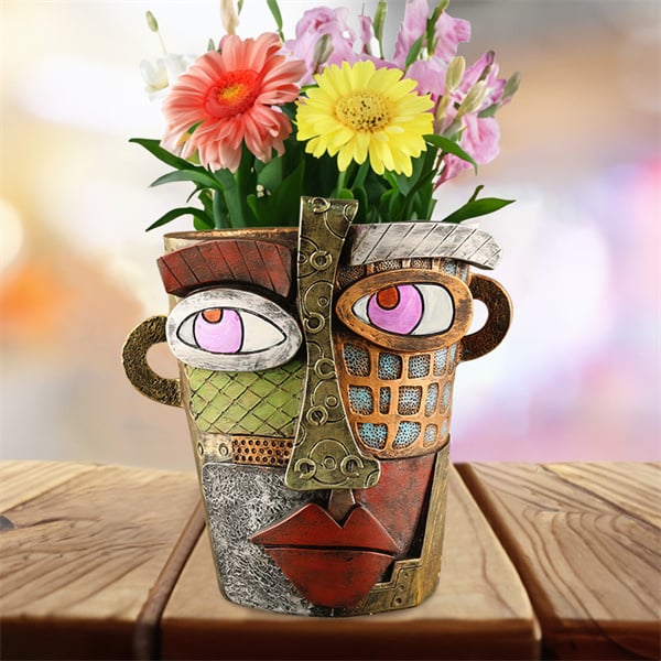 🔥😍 Handmade  Brutalist Abstract Beauty Face Flower Pot