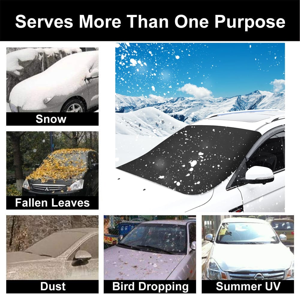 🔥Limited Time 49% OFF🛡️2025 Upgraded Car Windshield Magnetic Snow Cover