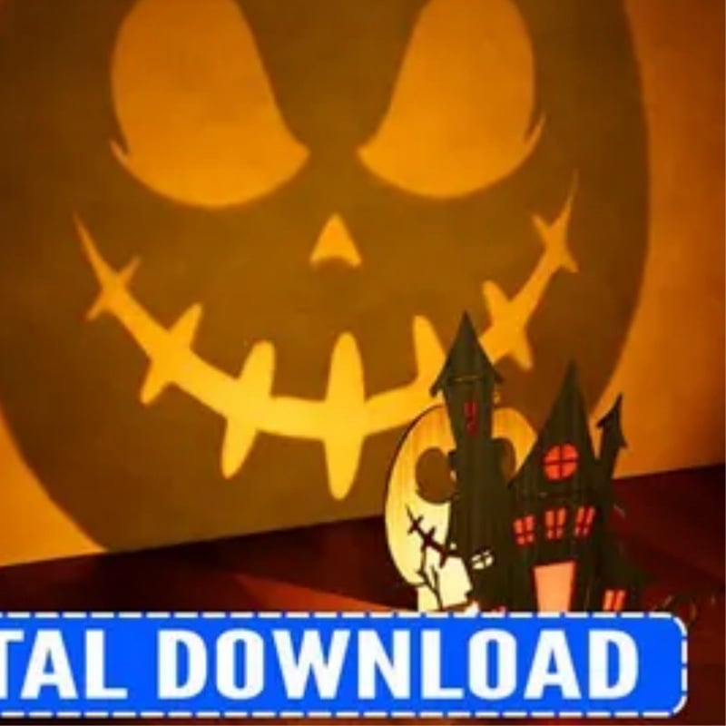 🎃 Pumpkin Face Shadow Candle Holder 👻