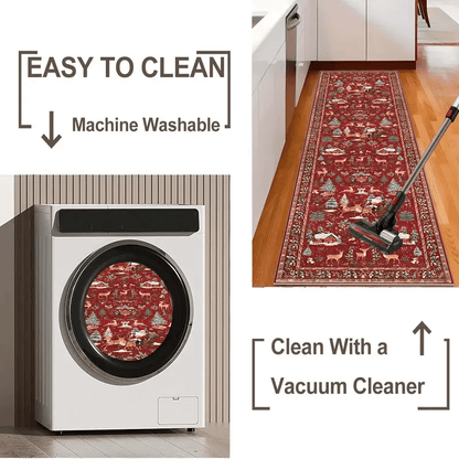 🎄Soft Christmas Tree Santa Claus Carpet Runner