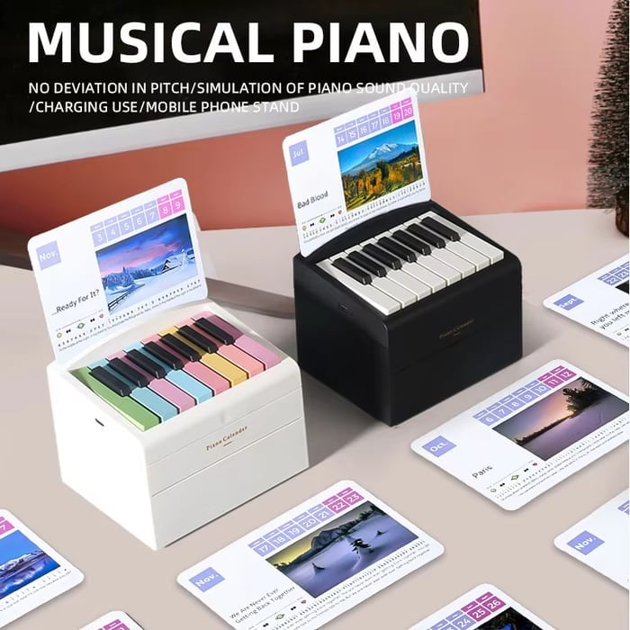 🔥2025 New Arrival🔥🎹Mini Piano Music Calendar 2025 - Playable Piano Desk Calendar Decoration & Practice Tool🎶🎵