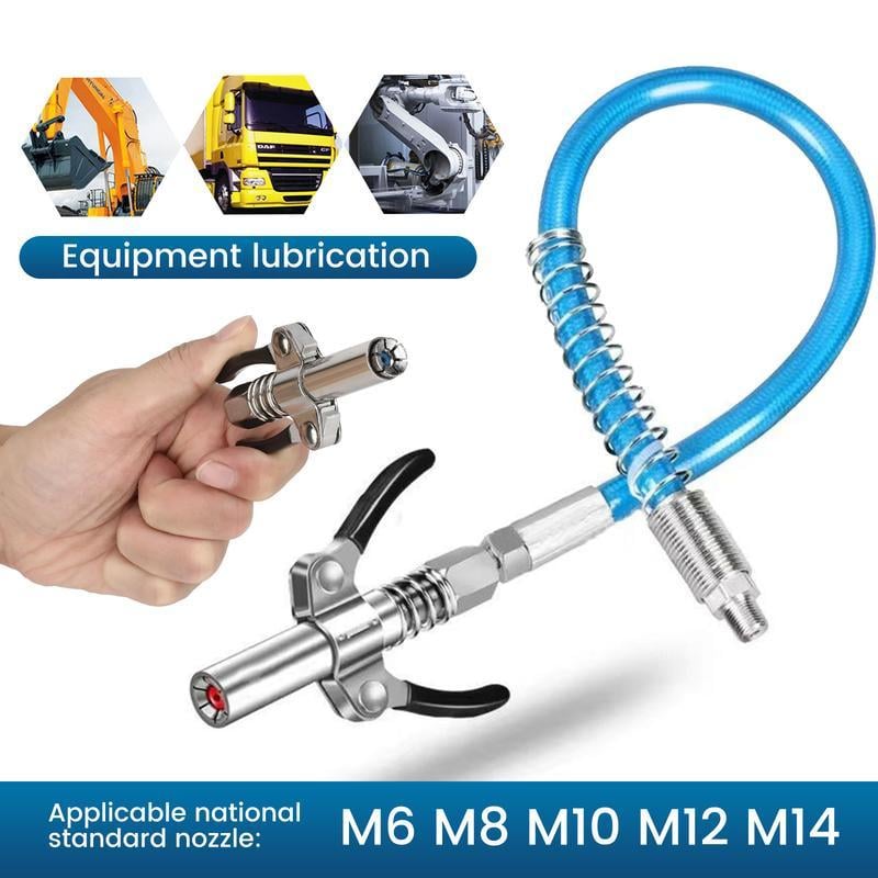 🔥2025 New Arrival🔥Leaking-proof Grease Tools Coupler, 12000PSI High Pressure Lubricating Oil Nozzle Accessory Compatible with 0.32 Cm Npt Lubricating Oil Nozzle