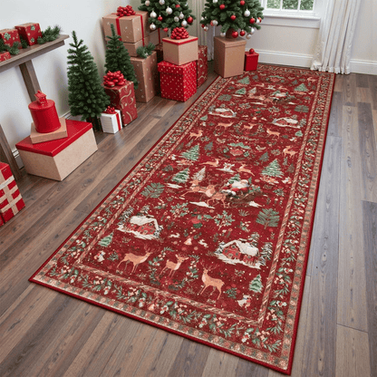 🎄Soft Christmas Tree Santa Claus Carpet Runner
