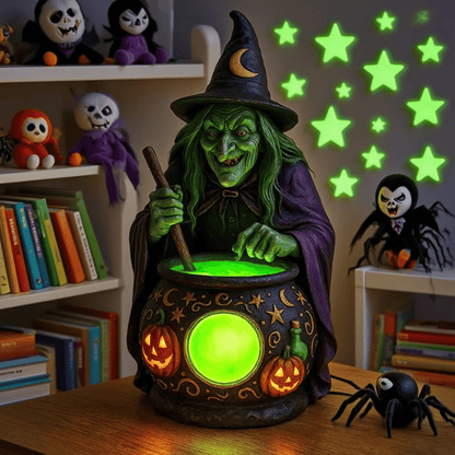 🏆Flash Sale⚡ 50K+ SOLD! 🧙‍♀️Halloween Witch Cauldron Lamp