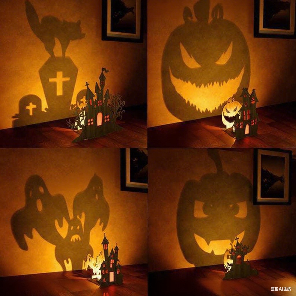 🎃 Pumpkin Face Shadow Candle Holder 👻
